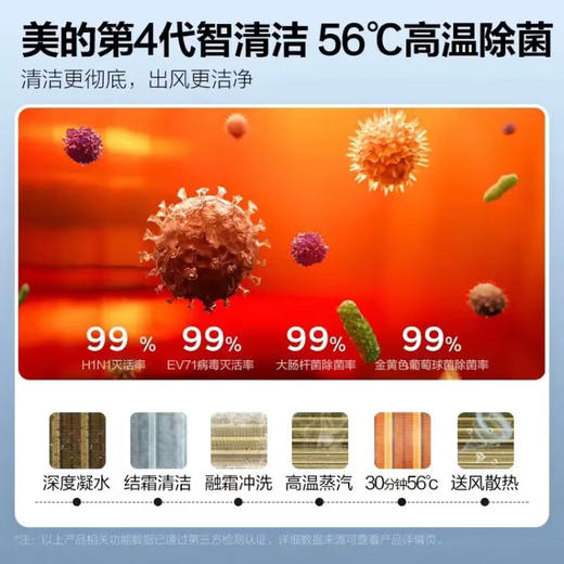 美的(Midea)空调 2匹旋耀 三级能效 变频冷暖壁挂式 大风量 客厅商铺挂智能空调 KFR-50GW/N8MXA3 商品图6