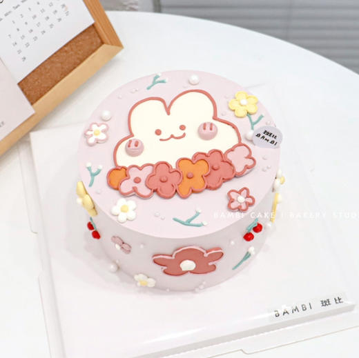 兔子花花奶油蛋糕 商品图1