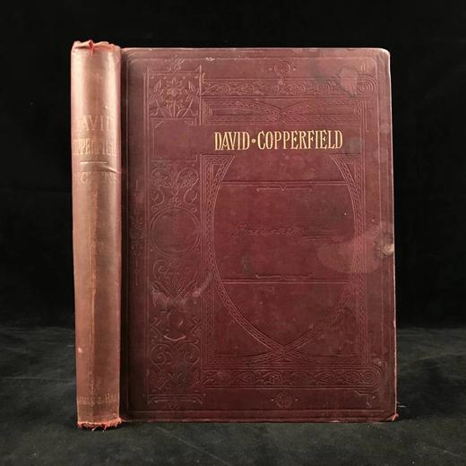 约19世纪后期 狄更斯《大卫·科波菲尔》 61幅插图 漆布精装16开 商品图0