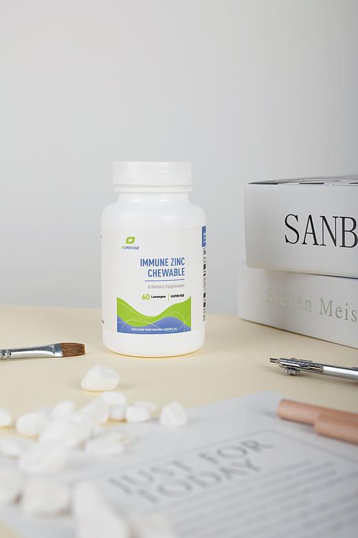 【香港仓2-3周到手-美国儿科配方-儿童抵御力-锌咀嚼片】  Immune Zinc 90片果味含片可咀嚼  每片23mg 柠檬酸锌+葡tao糖酸锌双重配方 安全代糖 Purecise 商品图8