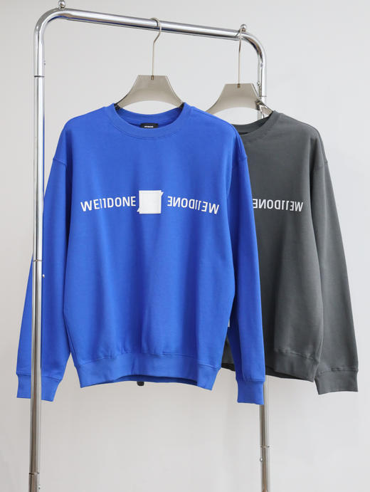 WE1LDONE 廓形情侣圆领卫衣  WY698 商品图0