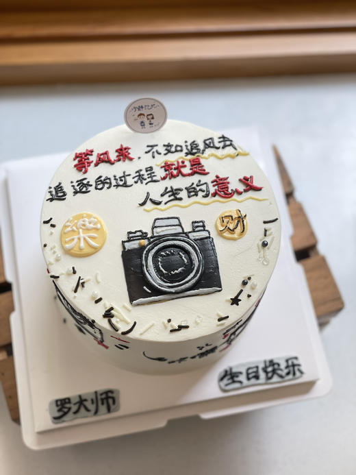 手绘照相机奶油蛋糕 下单前请仔细阅读商品详情 商品图1