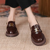 春季新款，真皮圆头厚跟厚底乐福鞋BY-H908 商品缩略图2