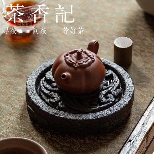 茶香记 徽州古风砖雕祥云圆壶承青砖徽雕干泡台做工精细古典雅致 商品图4