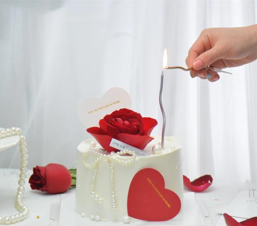 【爱在心中】动物奶油、新鲜水果、糯米蛋糕胚；情人节 表白 女友 恋人 商品图2