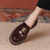 春季新款，真皮圆头厚跟厚底乐福鞋BY-H908 商品缩略图3