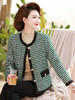 CX-妈妈气质千鸟格短款外套中年女春装薄款西装中老年春秋小香风上衣 商品缩略图0