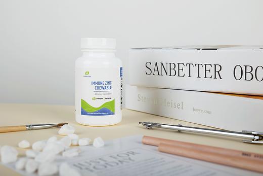 【香港仓2-3周到手-美国儿科配方-儿童抵御力-锌咀嚼片】  Immune Zinc 90片果味含片可咀嚼  每片23mg 柠檬酸锌+葡tao糖酸锌双重配方 安全代糖 Purecise 商品图9