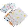 【5条】婴儿六层纱布全棉小方巾高密度口水巾毛巾泡泡纱提花 商品缩略图5