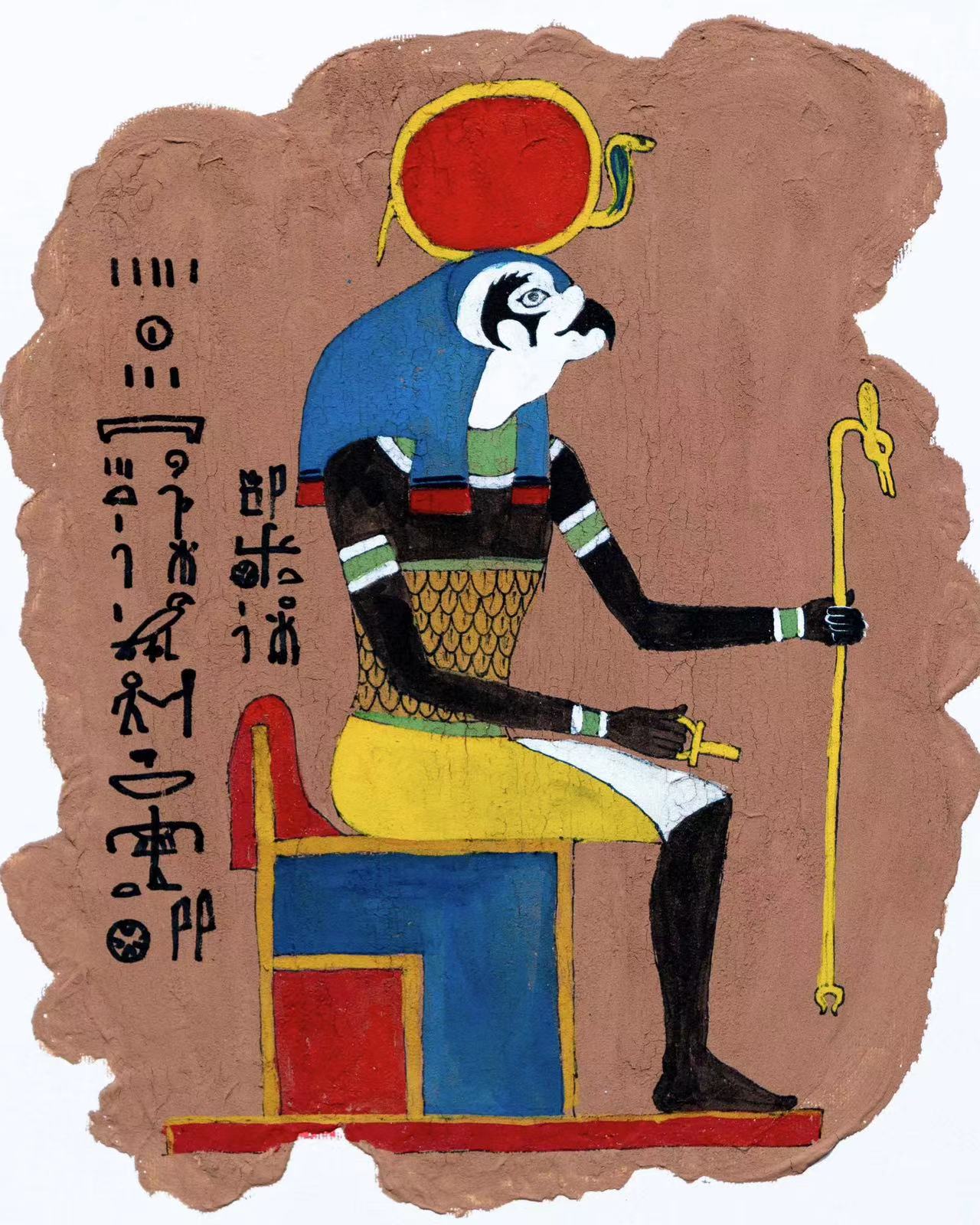 壁画上的神秘人