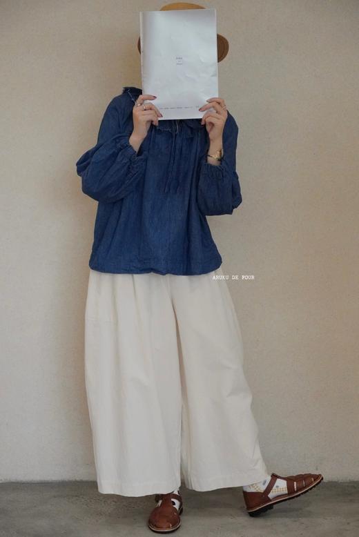 Gauze牛仔蓝上衣 商品图4