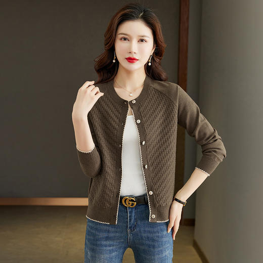 小个子短款开衫针织外套女，春秋妈妈春装小个子毛衣外搭洋气小披肩CC-101-18612 商品图0