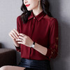 醋酸缎面衬衫2023春装设计感洋气时尚气质职业衬衣上衣KQL-402H3005 商品缩略图2