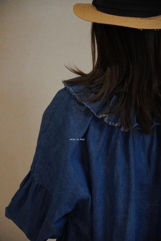 Gauze牛仔蓝上衣 商品图2