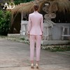 AD粉色西装套装女春秋高级感职业装时尚气质西服马甲三件套正装 商品缩略图4