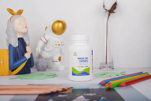 【香港仓2-3周到手-美国儿科配方-儿童抵御力-锌咀嚼片】  Immune Zinc 90片果味含片可咀嚼  每片23mg 柠檬酸锌+葡tao糖酸锌双重配方 安全代糖 Purecise 商品图3