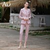 AD粉色西装套装女春秋高级感职业装时尚气质西服马甲三件套正装 商品缩略图1