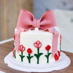 【生日蛋糕】郁金香蝴蝶结款