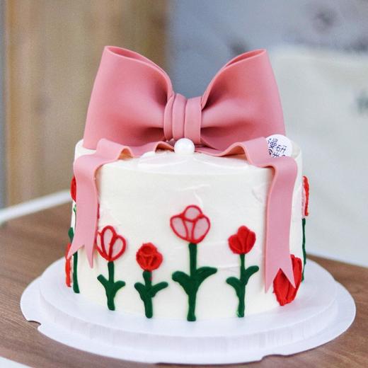 【生日蛋糕】郁金香蝴蝶结款 商品图0