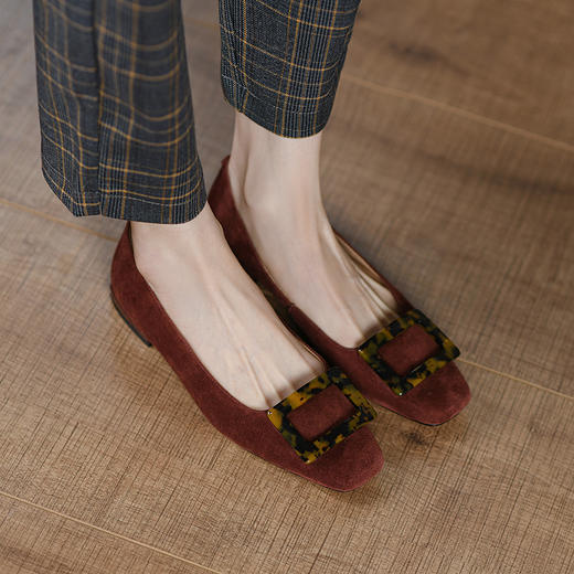 春季新款，柔软舒适全皮单鞋BY-H919 商品图3