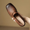 复古百搭，平头真皮粗跟单鞋BY-H201 商品缩略图2
