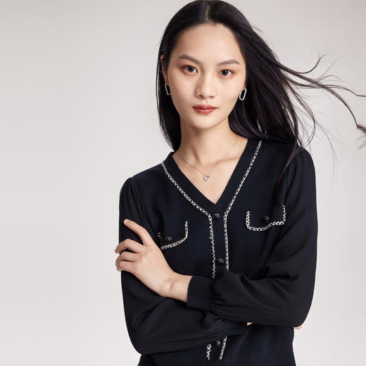 VGRASS2023春季新款商场同款毛针织衫 商品图2