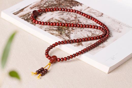 XYZT0169°小叶紫檀带金星佛珠男女手饰 商品图0