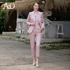 AD粉色西装套装女春秋高级感职业装时尚气质西服马甲三件套正装 商品缩略图0