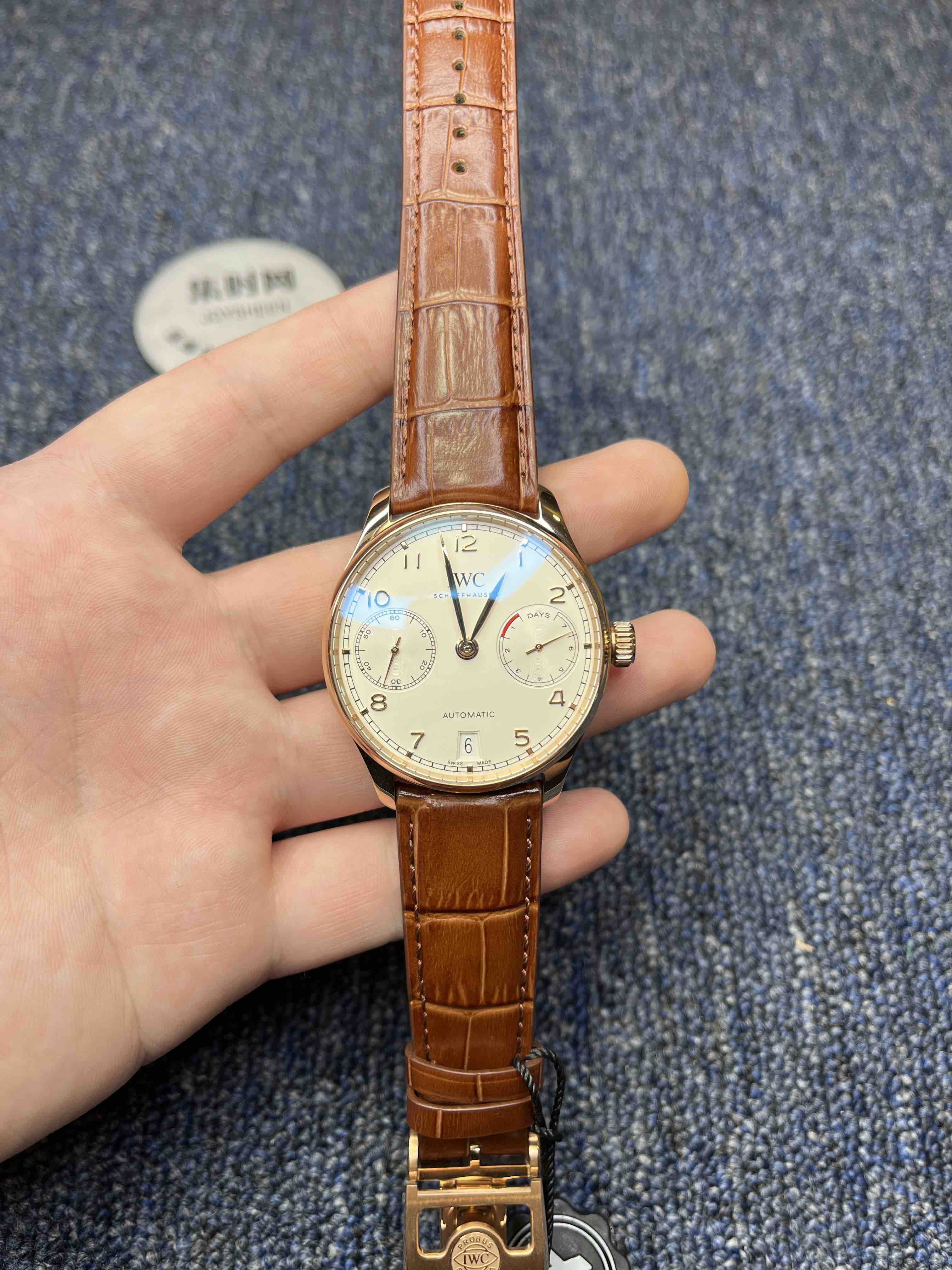 zf万国葡萄牙系列 葡七 玫金白盘 男士腕表