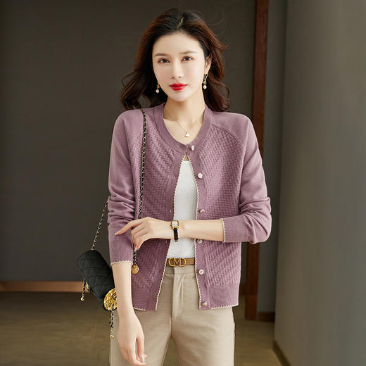 小个子短款开衫针织外套女，春秋妈妈春装小个子毛衣外搭洋气小披肩CC-101-18612 商品图3