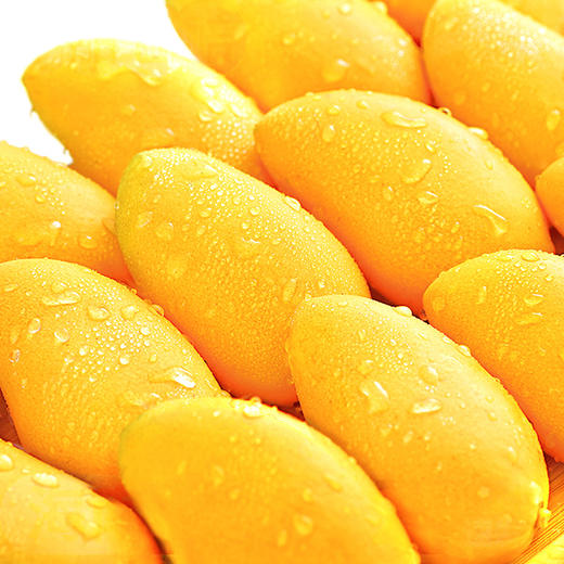 小台农芒果 ——水果中的“小甜心” 台农芒果甜度极高，核小皮薄肉厚，果肉细致无纤维，风味可口、外观讨好，肉质好、入口酥、香味浓、纤维细，是芒果中身价最俊俏的品种。 商品图2