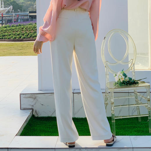 【百图lulu定制】【职场神裤】后腰弹力收褶  垂感 西裤 商品图8