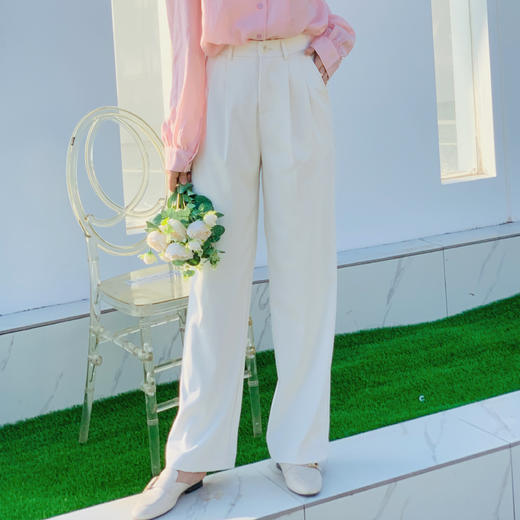 【百图lulu定制】【职场神裤】后腰弹力收褶  垂感 西裤 商品图7