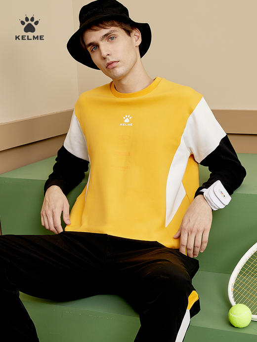 卡尔美春季新款男士圆领拼色卫衣 商品图2