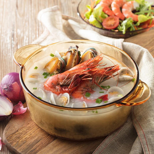 康宁（VISIONS）美国康宁visions晶彩系列透明锅琥珀色玻璃锅耐热可明火汤锅炖锅 3.25L晶彩锅 商品图4