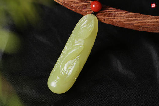 和田玉黄玉金鱼吊坠【连年有鱼】  配精美编织挂绳 商品图3