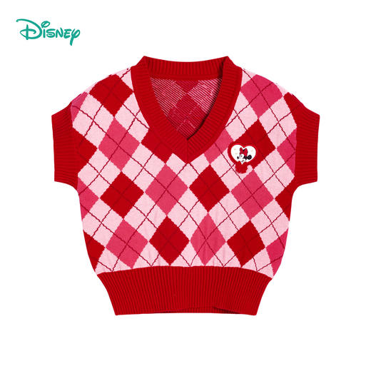 【商场同款】
迪士尼童装女童针织背心马甲春秋洋气中大童宝宝套头短袖针织上衣 商品图9