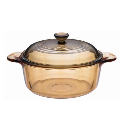 康宁（VISIONS）美国康宁visions晶彩系列透明锅琥珀色玻璃锅耐热可明火汤锅炖锅 1.25L晶彩锅 商品图5