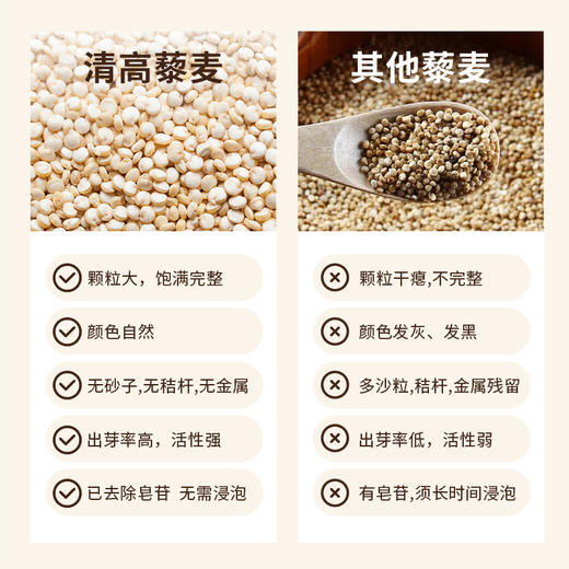 雁门清高白藜麦米400g*2山西忻州静乐黎麦五谷杂粮 商品图8