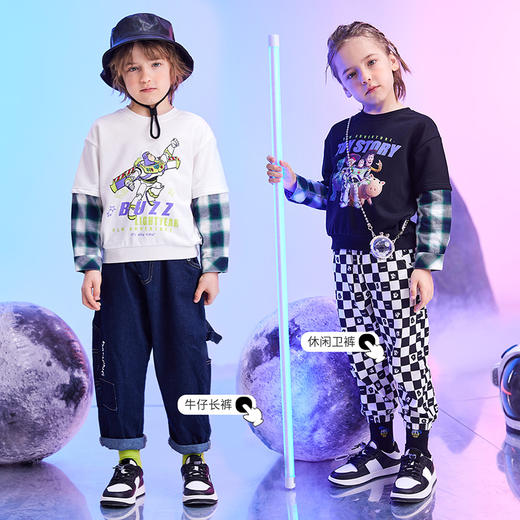 【商场同款】迪士尼童装男童套头卫衣巴斯光年春秋季中大童宝宝潮搭假两件上衣 商品图4