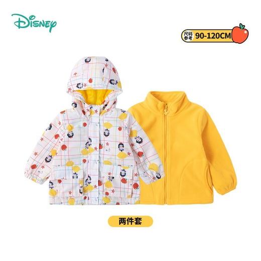 迪士尼童装女童撞色风衣洋气防风春秋外套摇粒绒内搭儿童冲锋衣213S1552 商品图4
