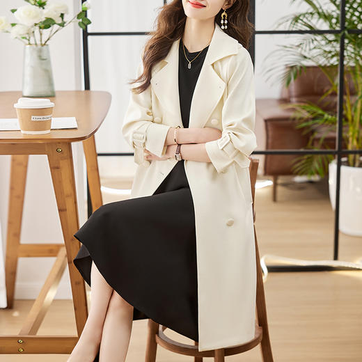 春装新款，时尚优雅中长款风衣外套HR-ZYF2303 商品图4