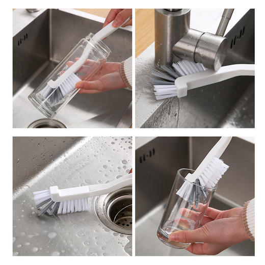 【洗杯子器！360度无死角】多功能日式杯刷清洗，小龙虾刷子塑料清洁刷，豆浆机刷破壁机水果机厨房清洁，婴儿奶瓶保温杯玻璃杯刷子特价清仓 商品图3