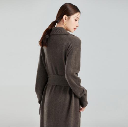 东黎 • 小山羊绒中性风秋冬季翻领开衫 21D11 商品图3