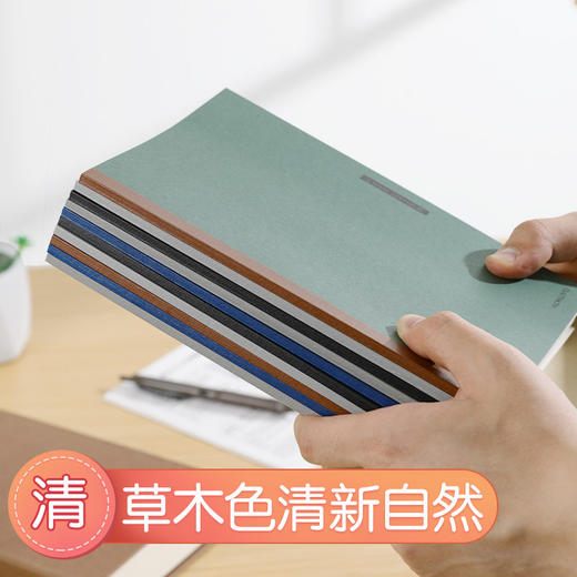 kokuyo国誉一米新纯系列无线装订本NBSA540日系清新复古记事本日记本学生文具笔记本五本套装A5/B5 商品图1