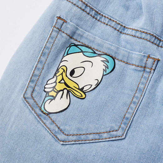 迪士尼童装女童牛仔裤唐老鸭可爱卡通宝宝春秋运动休闲长裤221DK0267 商品图8