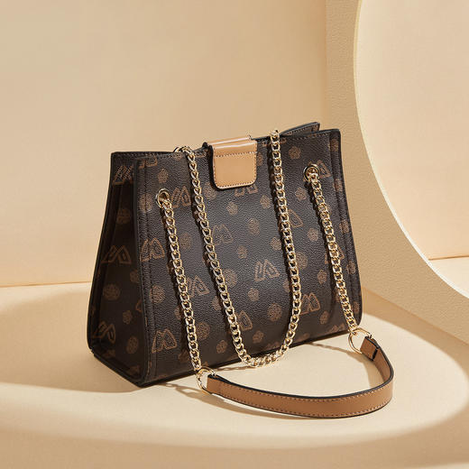 Safiya/索菲娅 2023新款印花腋下包托特包单肩包女式斜挎包女包SF9140050Y 商品图0