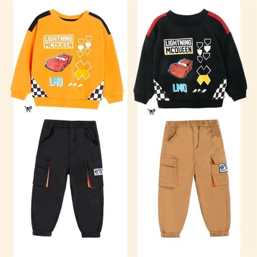 迪士尼童装男童工装裤运动休闲裤子春秋季舒适潮酷宝宝中大童长裤 商品图3