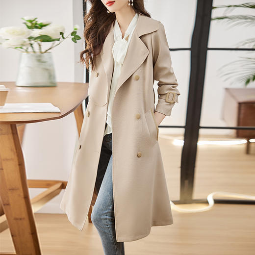 春装新款，时尚优雅中长款风衣外套HR-ZYF2303 商品图1