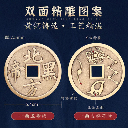 【兴道原创大五帝钱挂饰】 商品图1